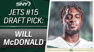 Jets select defensive end Will McDonald with #15 pick in 2023 NFL Draft, NFL Insider reacts | SNY