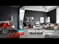 Interior Design Inspiration And Colours : Black Wall Style Ideas