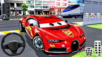 New Luxury Lightning McQueen Bugatti Chiron in Parking | 3D Driving Class 2025 - Android GamePlay