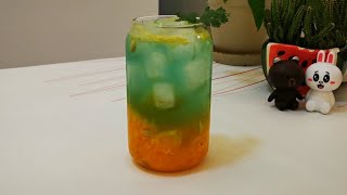 Orange Blue Rose Cocktail Drink | Orange Drink with Sprite | Refreshing Summer Drinks