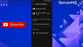How To delete debit cards (payment cards)from Google Play