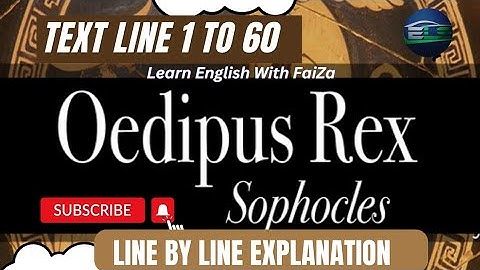 Oedipus Rex by Sophocles Prologue Line by Line Explanation in Urdu/Hindi, Line 1 to 60 #oedipusrex