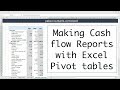 تقارير التدفق النقدي في جداول محورية في برنامج إكسل من بيانات موجودة في عدة أوراق عمل