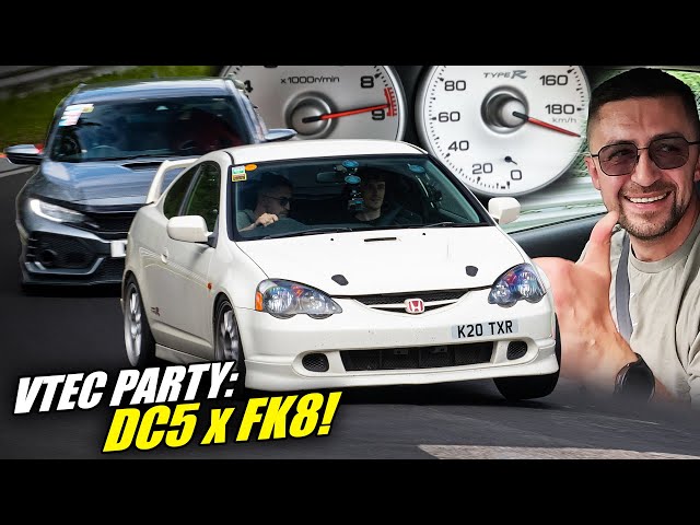 VTEC FULL SEND! Honda Integra DC5 x FK8 Type R! // Nürburgring class=