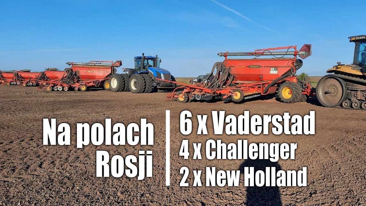 maxresdefault 6x Vaderstad + 4x Challenger i 2x New Holland na polach Rosji   VIDEO