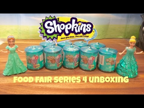 shopkins series four ultra rare food fair blind bag box unboxing with help from Anna