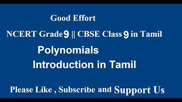 NCERT Grade 9 || CBSE Class 9  - Polynomials Introduction in Tamil