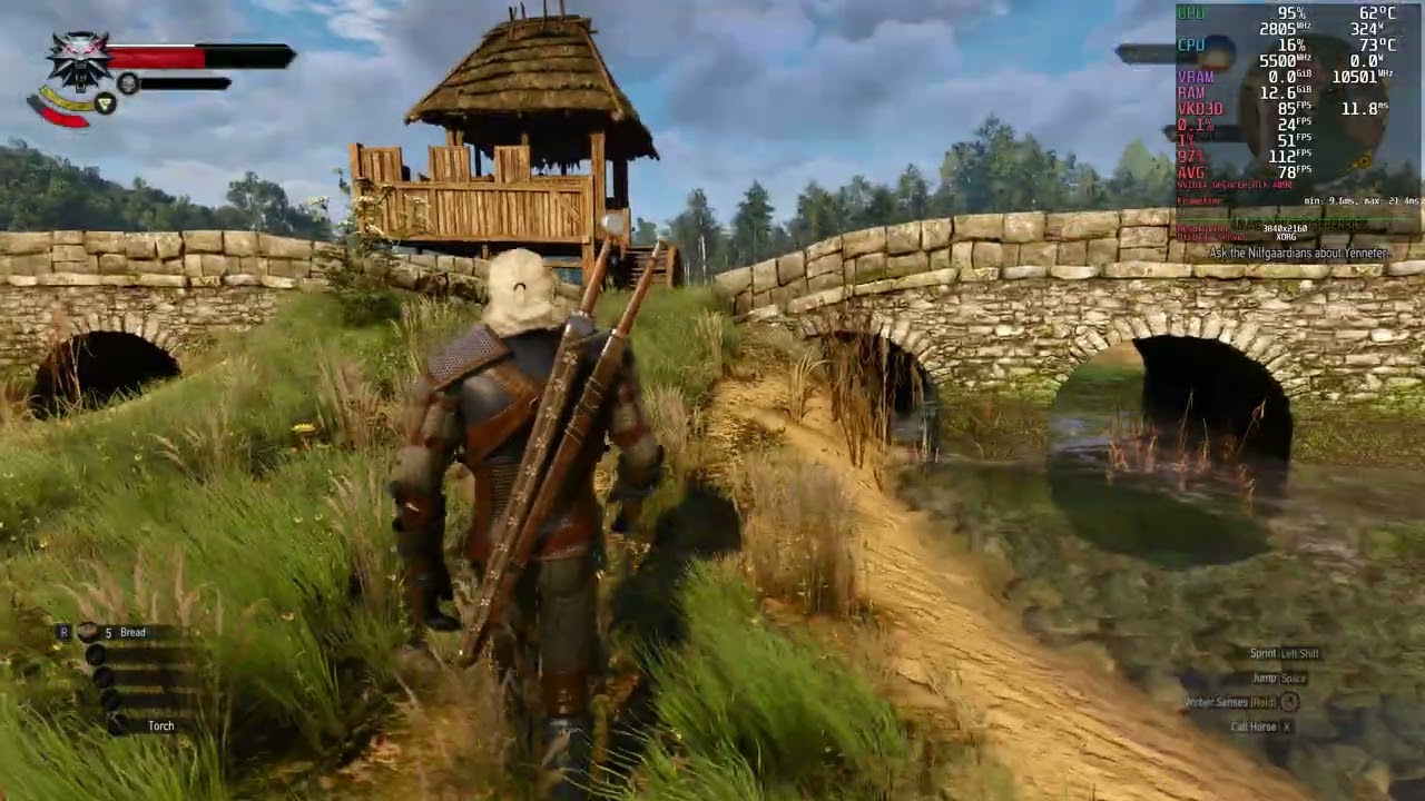 The Witcher 3 DLSS 3 Performance on Linux