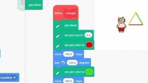 HOW TO MAKE TRIANGLE ON PICTOBLOX|How to make all shapes on pictoblox|Creatingprojectwith#pictoblox