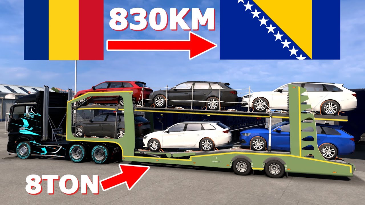 8TON CARS Pitești (ROMANIA) MOSTAR (BOSNIA AND HERZEGOVINA) 830KM