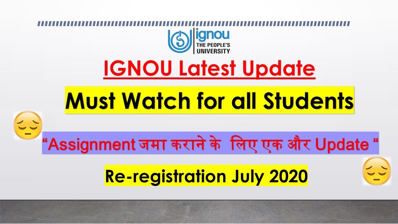 ignou assignment marks june 2020