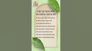 Các cụ xưa nói đi chùa chưa đủ #cổnhândạy #cuocsong #trietlysong
