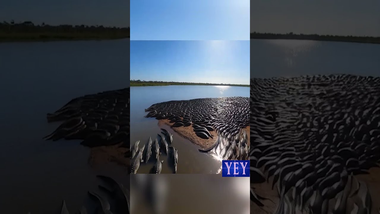 Astonishing Sight Of Thousands Crocodiles In Lake Bunt Crocodile YesEpicYes Predator
