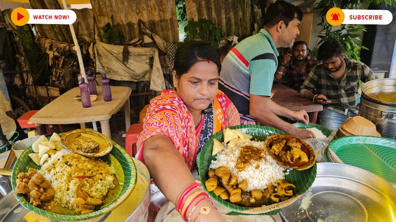 Unlimited Thali Rs. 50/- Only | Best Veg & Nonveg Meal In Bhubaneswar | Indian Street Food