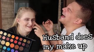 HUSBAND DOES MY MAKE UP!