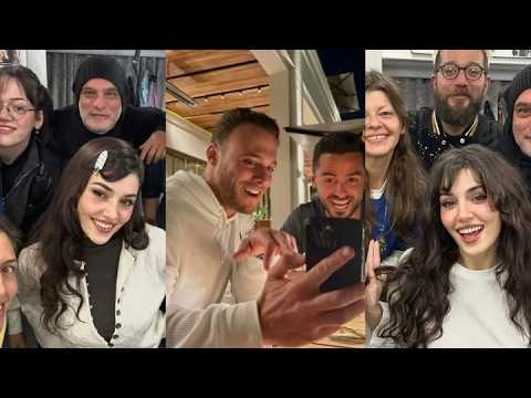 Hande Ercel Shooting New Project !Kerem Bursin Reaction