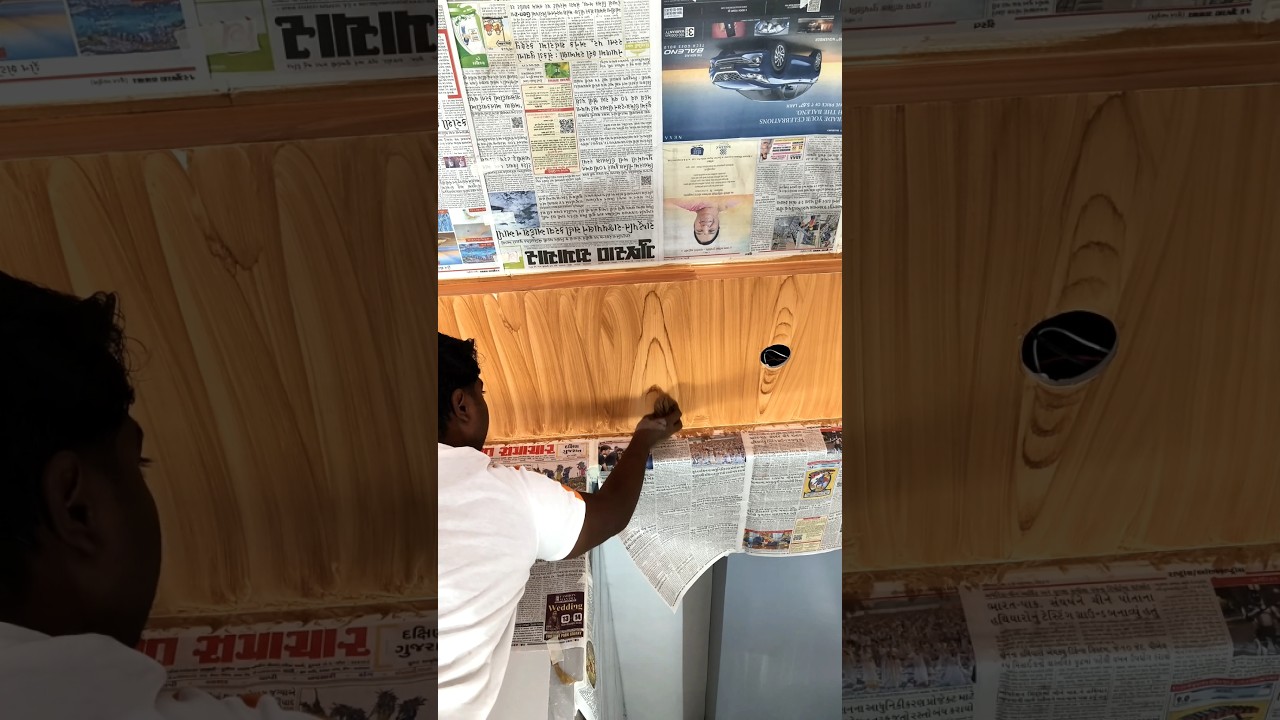 ⁣wooden Figure Texture Design How To Create Fack Woodgrains #wooden #painting #reels #shorts