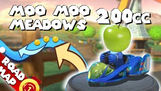 How to beat Moo Moo Meadows 200cc ** Mario Kart 8 Deluxe