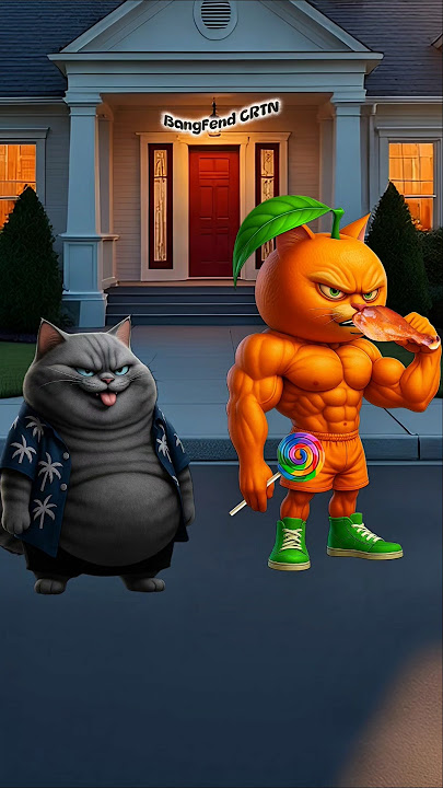Fat Cat Wants To Take Candy From Udin Din Dun 😹 #shorts