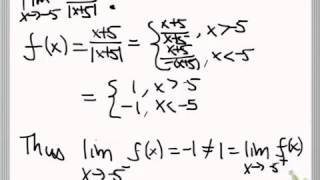 Limits of quotients involving absolute value