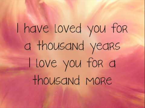 A Thousand Years lyrics Christina Perri full video - YouTube