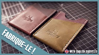 Fabrique ton porte-cartes en cuir, c'est facile - Le Stampede - Patron disponible !