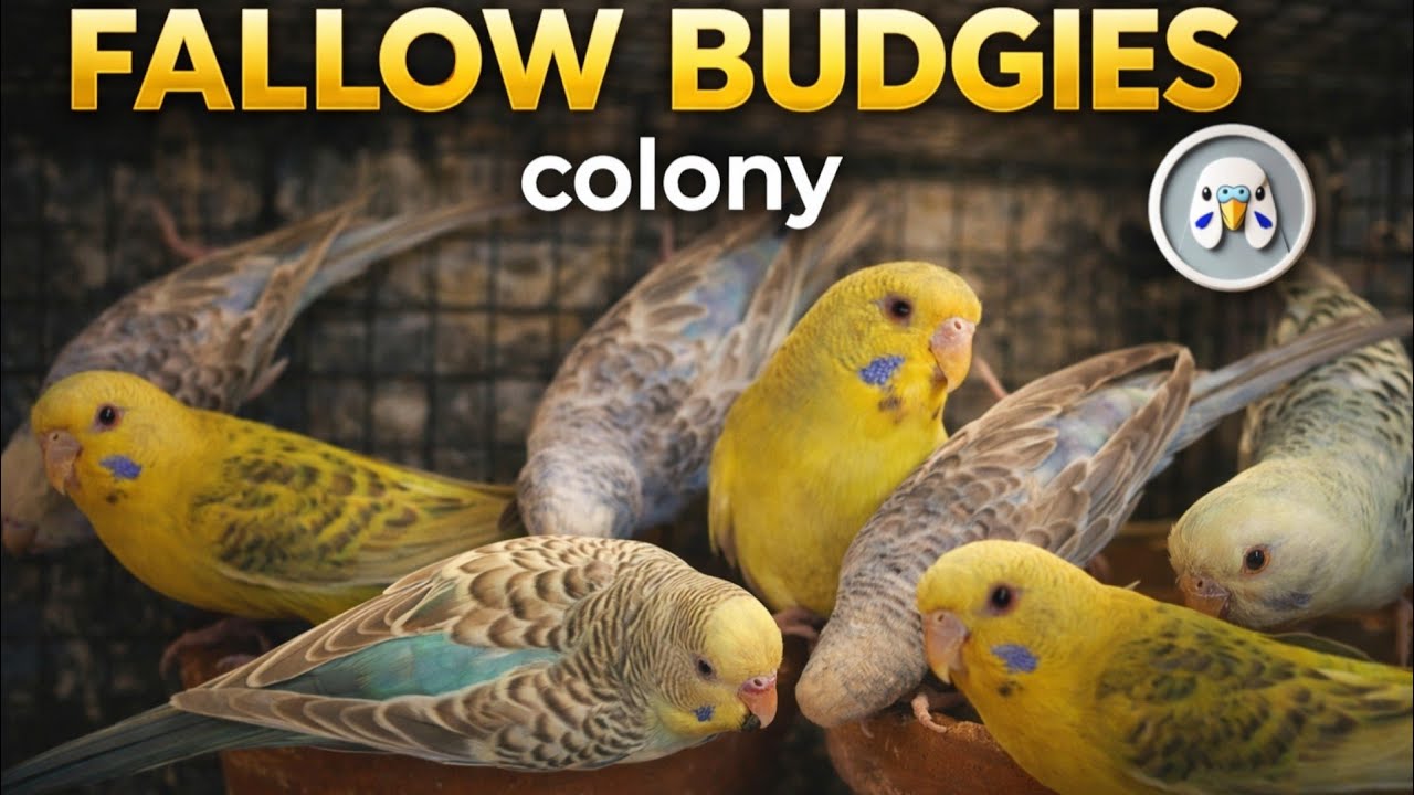 My fallow budgies are happy 😁 ( breeding Progress included) #budgies #breeding budgies 