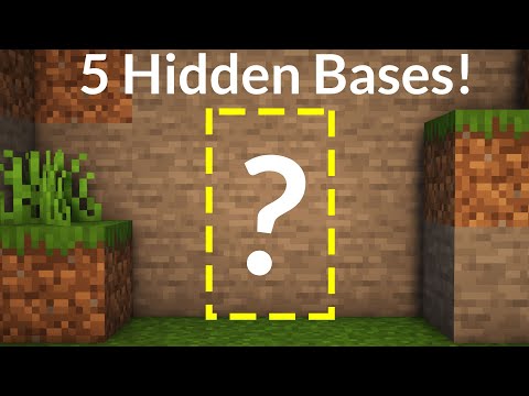 5 Simple Hidden Bases in Minecraft!