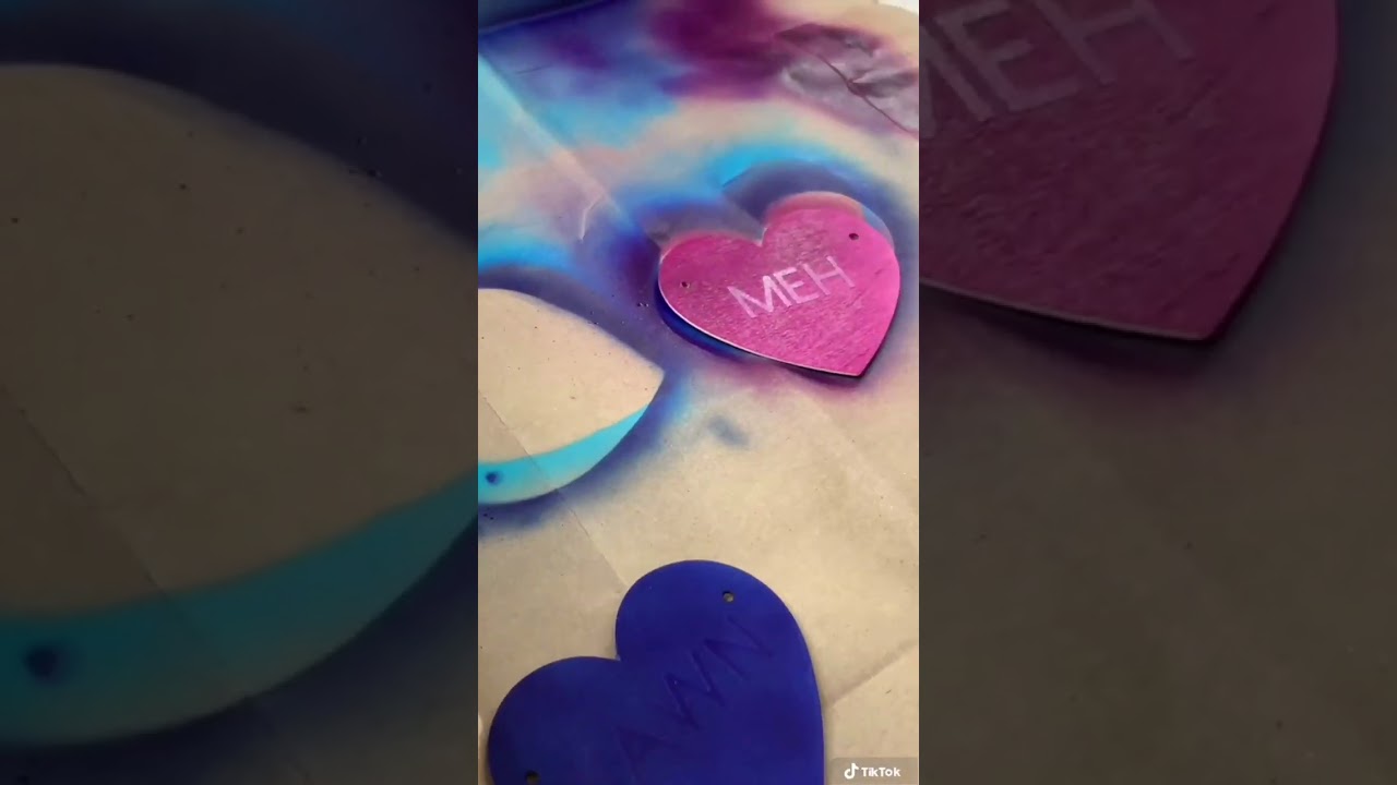 Funny Wooden Conversation Heart Garland