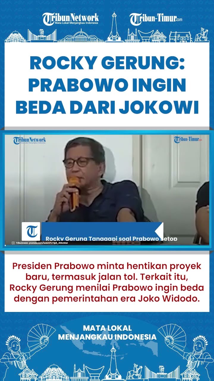 SHORT | Rocky Gerung Tanggapi soal Prabowo Setop Proyek Tol: Ingin Berbeda dari Jokowi