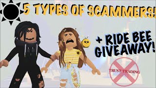 5 Types of Scammers! + ADOPT ME GIVEAWAY - Your Honey Bee