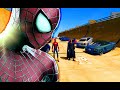 Homem Aranha e Super Man na Corrida com carros Parkour!