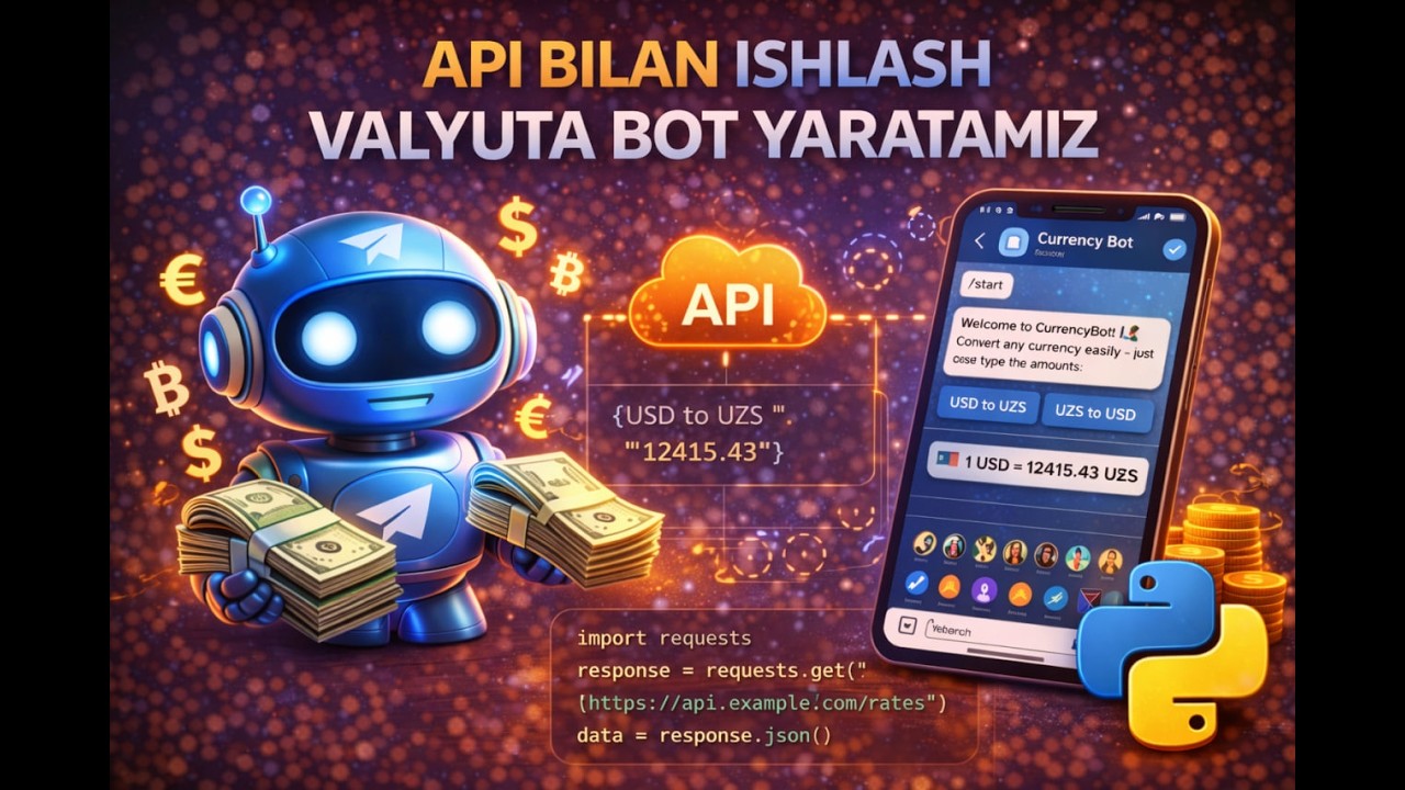 API bilan Valyuta Bot yaratish (Python) - YouTube