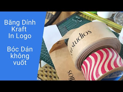 Video Băng dính giấy Kraft in Logo ( bóc dán ) Không Vuốt... - youtube