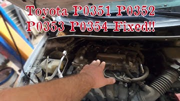 2010 Toyota Corolla: P0351 P0352 P0353 P0354 Ignition Coil Diagnosis and Repair. Easy Fix!!