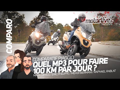 Vidéo: Piaggio MP3 LT avec permis voiture et illimité 70 km/h