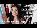 Trying on EVERYTHING in my closet pt.1 (closet declutter)