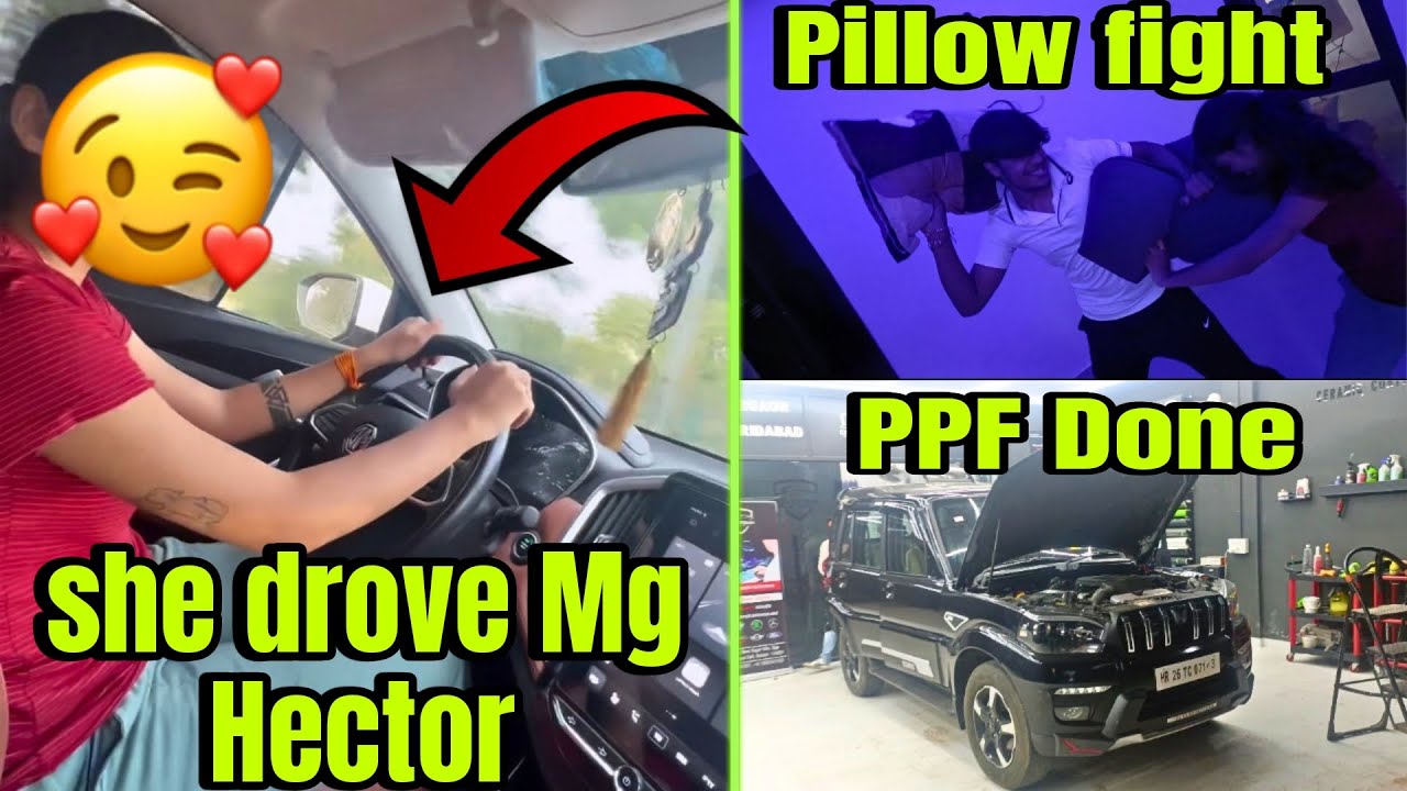 Finally she drove my Mg Hector 😍