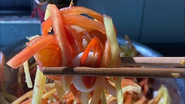 Bật bí cả nhà cách trộn mắm tép đu đủ thơm giòn thấm vị để lâu không nổi bọt, không hư