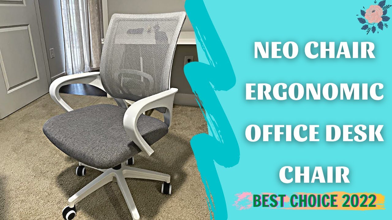 Neo Chair MB-5 Ergonomic Mid Back Adjustable Mesh Home Office Computer Desk Chair, Black