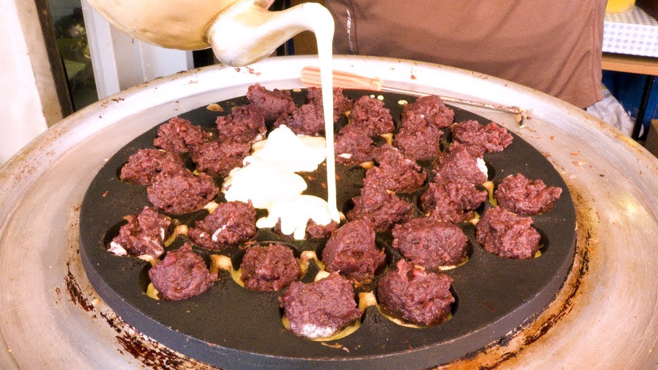 단팥이 넘치는 옛날 국화빵, 석계역 추억의 국화빵, 풀빵, chrysanthemum bread, Flower bread
