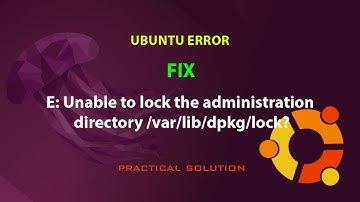 UBUNTU FIX: E: Unable to lock the administration directory /var/lib/dpkg/lock?