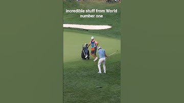 Scottie Scheffler 81 foot INSANE chip in at BMW championship #shorts #golf #pga