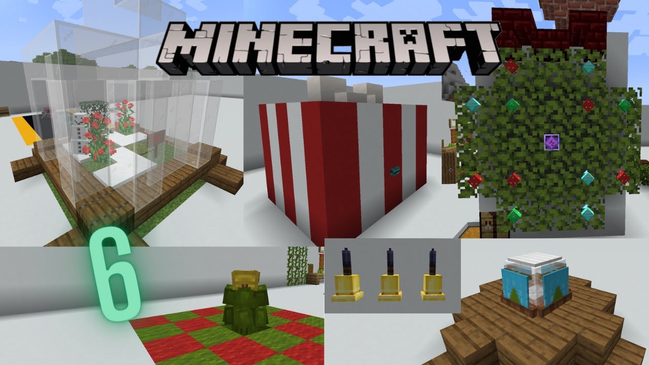 6 Christmas Decorating Ideas and Build Hacks | Minecraft - YouTube