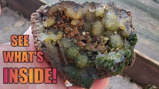 Cleaning Out A Crystal Geode From Florida River (Crystals Galore!)