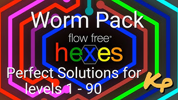 Flow Free Hexes - Worm Pack - Perfect Solutions for levels 1 to 90