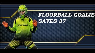 Floorball goalie saves 37