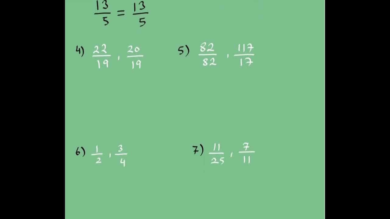 بخش دوم- مقایسه کسر ها