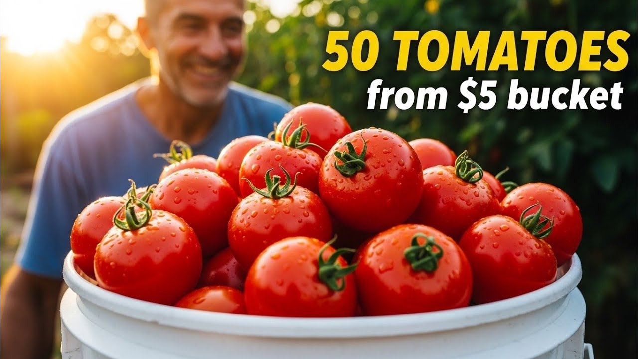 I Grew 50 Tomatoes in a 5 Gallon Bucket — Here's How