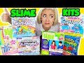 Testing slime kits holographic slime blue raspberry slime glitter slime  nicole skyes